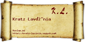 Kratz Lavínia névjegykártya