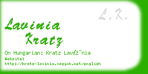 lavinia kratz business card